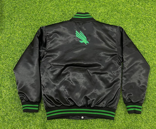 Black Mean Green Satin Jacket