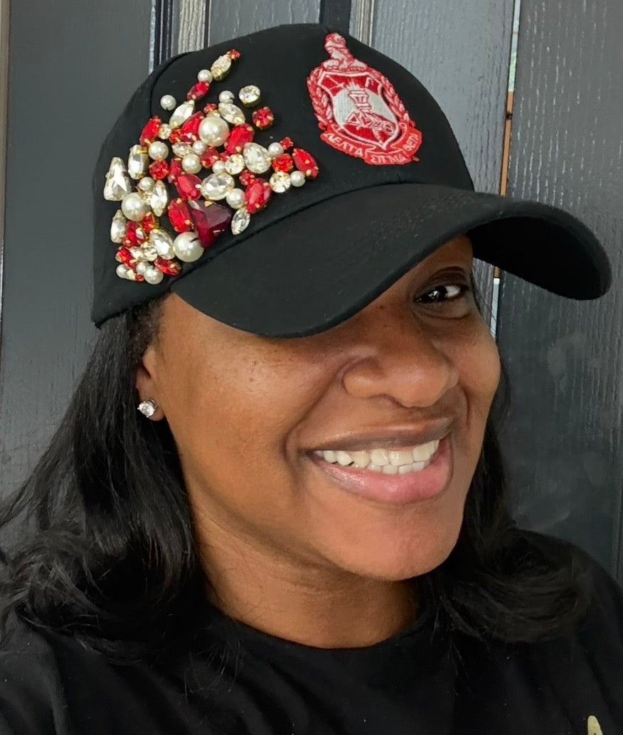 Jeweled Baseball Cap (Satin-lined)