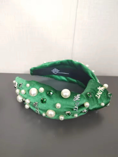 UNT MEAN GREEN Jeweled Headband