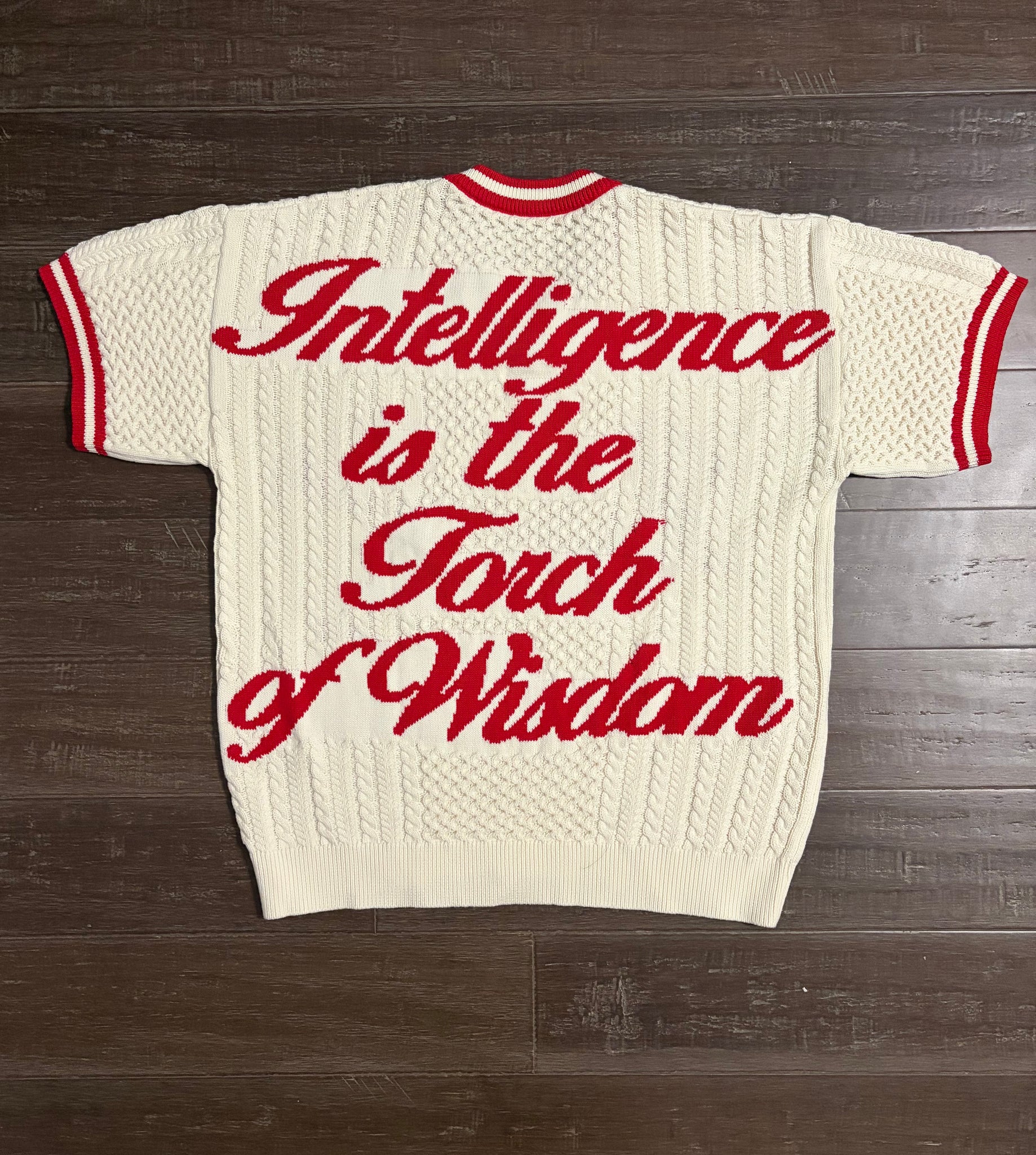 Delta Knit Short Sleeve Sweater