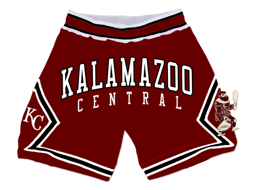 Burgundy Kalamazoo Central Shorts