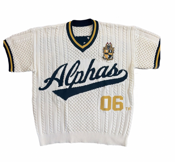 Alphas Knit Short Sleeve Sweater