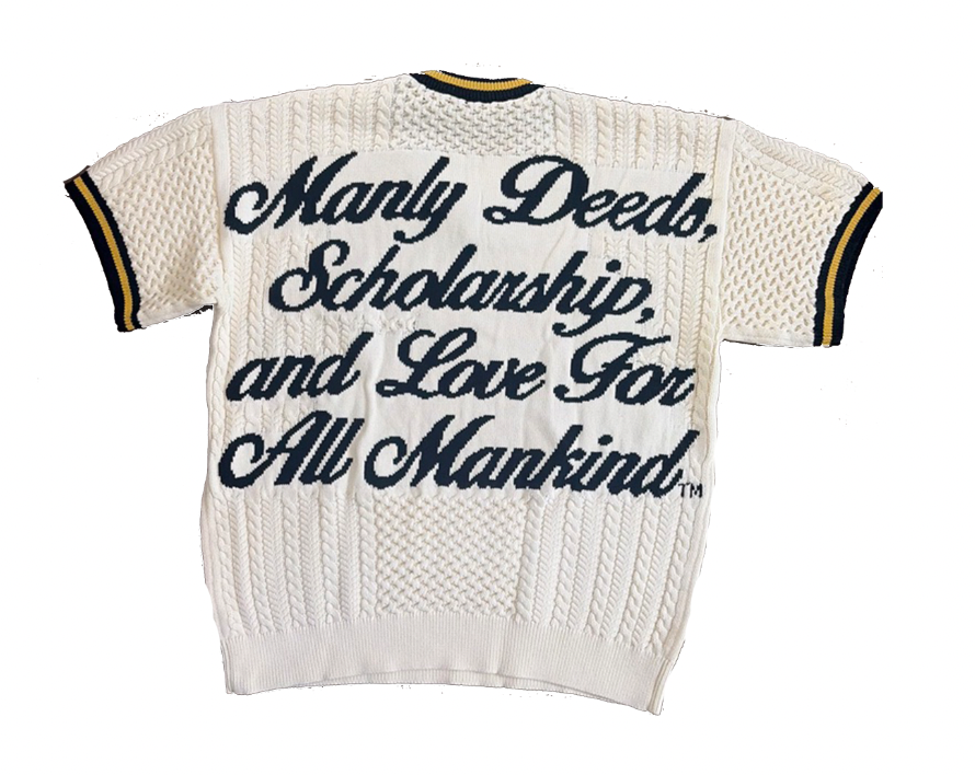 Alphas Knit Short Sleeve Sweater