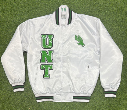 White UNT Satin Jacket