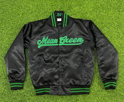 Black Mean Green Satin Jacket