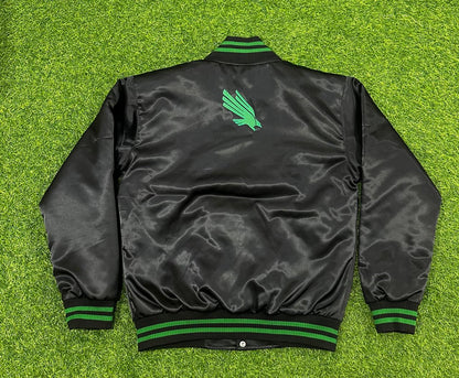 Black Mean Green Satin Jacket