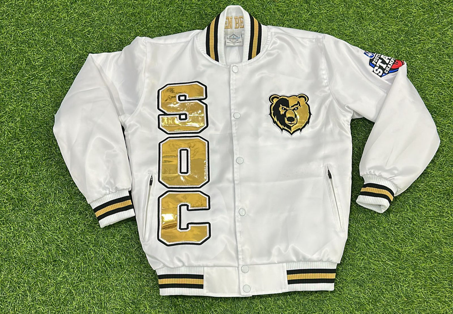 White SOC Bears Championship Jacket (PRE-ORDER)