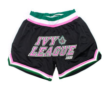 Load image into Gallery viewer, Black &quot;Ivy League&quot; Shorts
